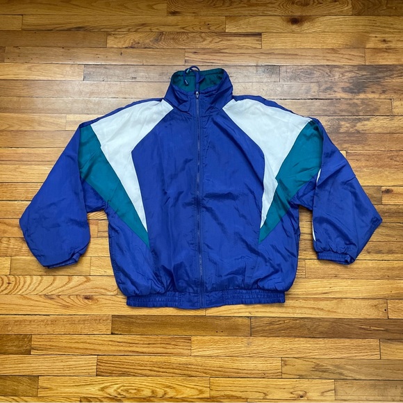 Vintage 80s/90s 10th Gear Full Zip Windbreaker Jacket Size L Used - Picture 1 of 3
